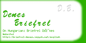 denes briefrel business card